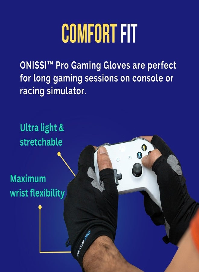 ONISSI Pro Gaming Gloves for Sweaty Hands | Sim Racing Gloves | Gamer Grip for PS4/ PS5/Xbox/PC/VR/Mobile/Sim Racer - Image 5